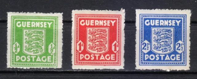 Guernsey German Occupation 1941-1944 MNH Mi 1b,2au,3a Sc N1-N3 Coat of Arms **