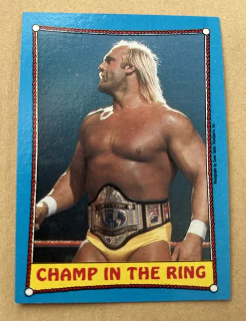 WWF WWE Topps 1987 Hulk Hogan Champ im Ring Wrestling Sammelkarte 37