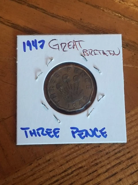Great Britain 1942 Three Pence Coin UK