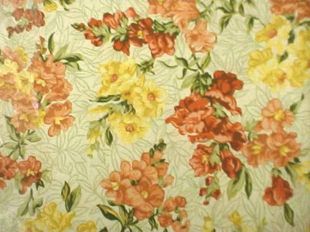 Longaberger Rare Retired Snapdragon Floral Fabric-Half Yard - New - Free Shiping