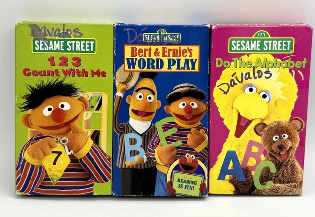 SESAME STREET VHS LOT 3 Bert And Ernie’s Word Play 123 Count With Me ...