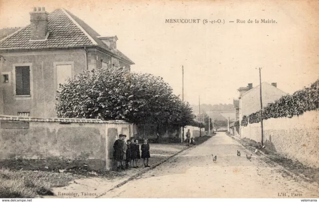 S3138 cpa 95 Menucourt - Rue de la Mairie
