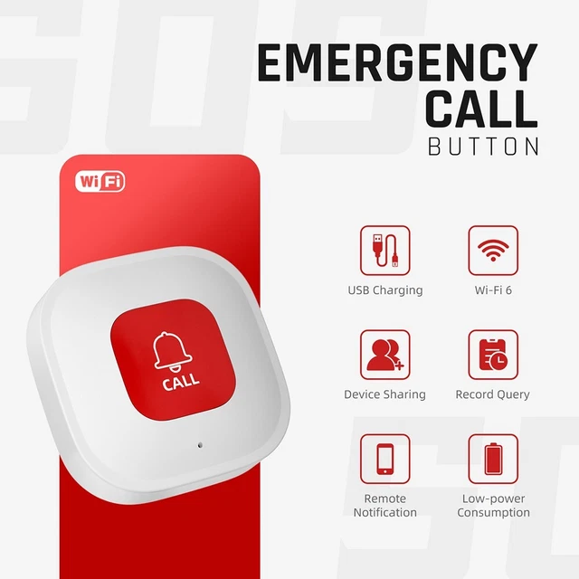 Pulsante chiamata Smart SOS per anziani perfetta integrazione con Tuya Smart