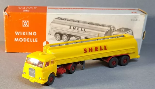 wiking MAN 10.230 Pausbacke Shell Tanksattelzug mit ZH ohne 80S im OGK 1966-69