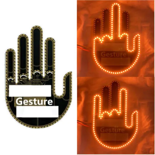 2024 Auto Finger Licht Hand Geste Licht für Auto Fenster Licht Up Zeichen Geste 3