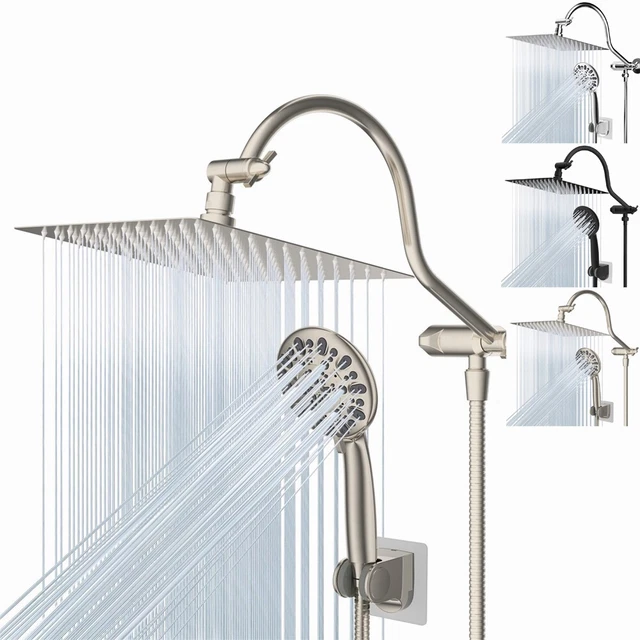 ALL METAL SHOWER Head 10'' High Pressure Rainfall Handheld Showerhead