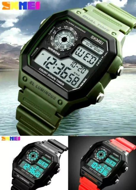 Digital Watch Classic Digital Retro Sports Alarm Stopwatch SKMEI BRAND UK Seller