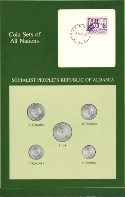 Coin Sets of All Nations Socialist Peoples Republic of Albania BU 1969