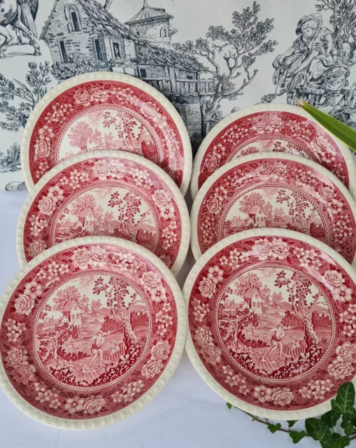 6 Anciennes Assiettes Plates Villeroy Et Boch Saar Rusticana