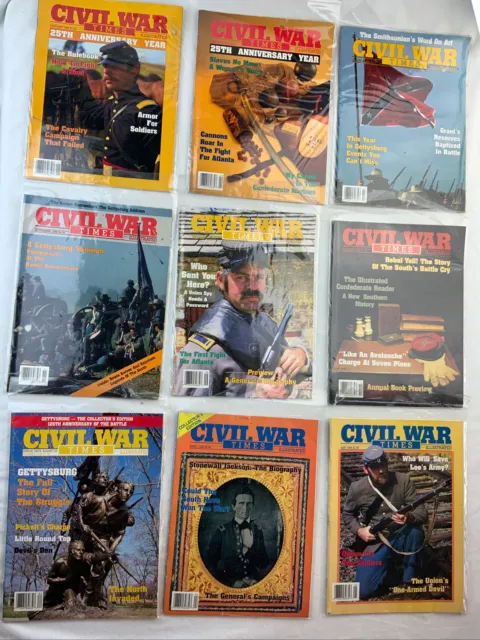 Lot of 9 Issues 1988 Civil War Times Illustrated Magazines