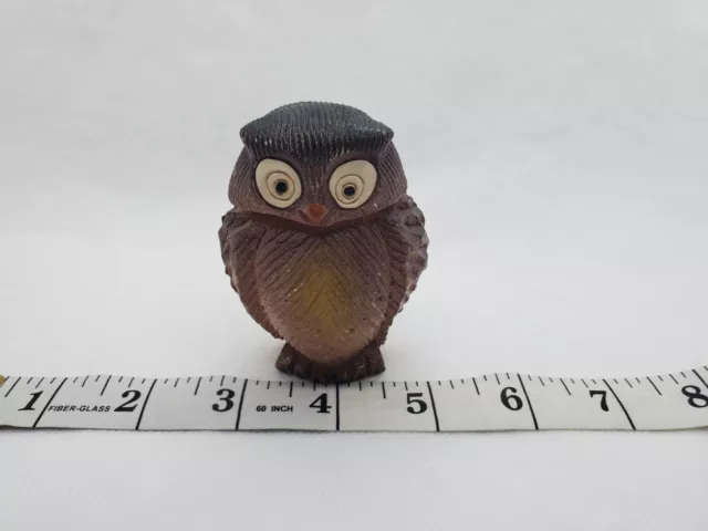 Vintage Signed Artesania Rinconada Clay Owl Figurine 3" Uruguay Art Pottery