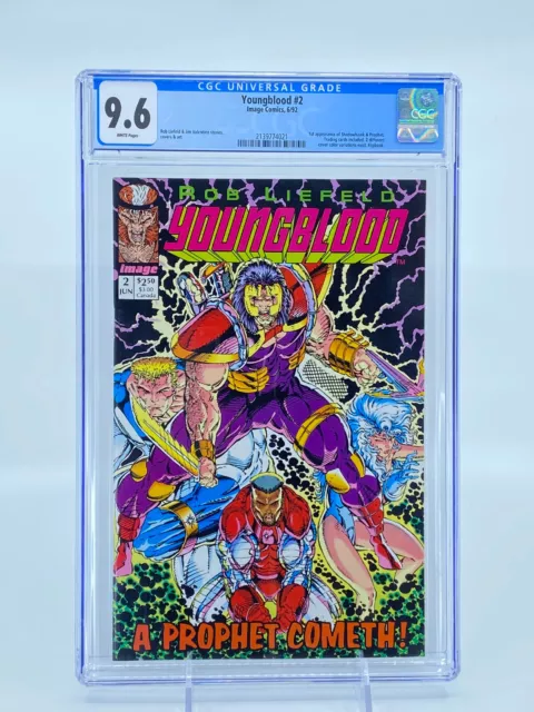 Youngblood #2 CGC 9.6 White Pages 1st Appearance Prophet & Shadowhawk