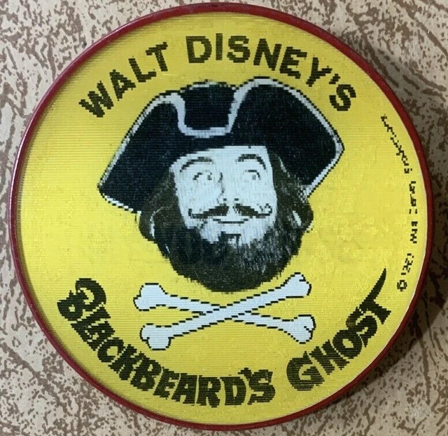 WALT DISNEY’S BLACKBEARD’S Ghost Only You Can See Pin Back Vari-Vue