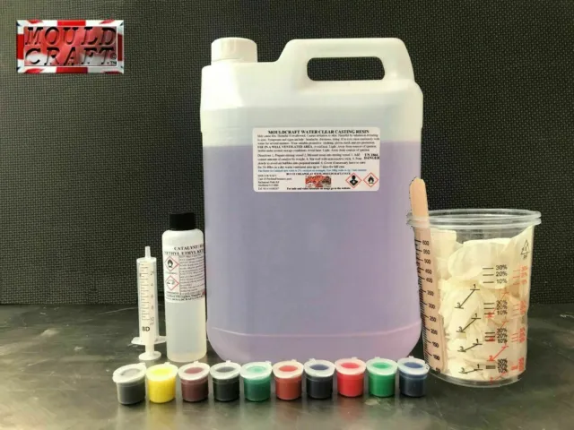Mouldcraft water clear Casting Resin Kits Translucent Pigments 250g 500g 1kg 5kg