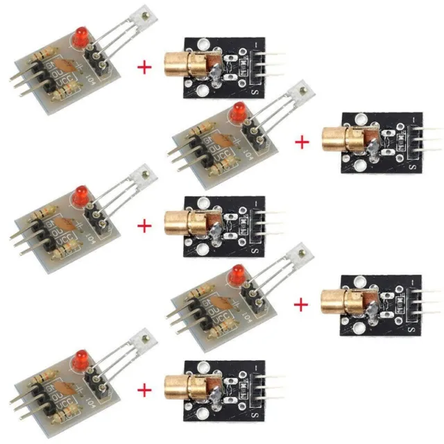 10pc / Set 5V Laser Récepteur Capteur Module + KY-008 Émetteur for Arduino 650 (