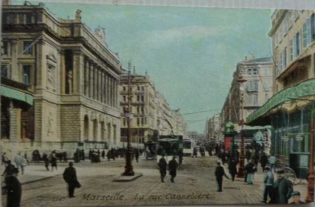 Marseille 13 CPA La Rue Cannebière Good Condition