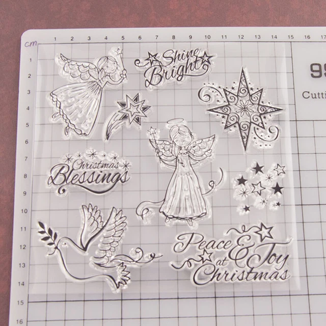 2 stücke klar stempel transparent dichtstempel für diy scrapbooking handwerk 12