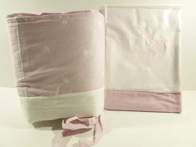 Träumeland Bett Set Himmelset 3-teilig Krönchen rosa NEU Betwäsche 80x 80 cm 2