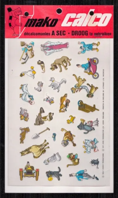 Walt Disney . Pochette De Decalcomanies Les Aristochats ( 1 ) . 1971 . ( T15 )