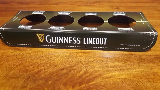 Guinness Rugby Union Lineout 4 Pint Drinks Carrier x2 Branded Plastic Man Cave 2