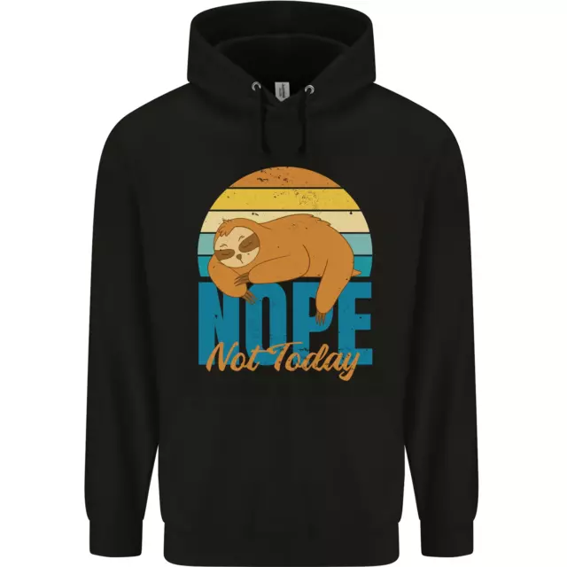 Sloth Nope Not Today Funny Lazy Childrens Kids Hoodie