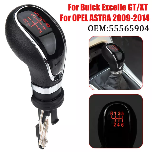 FOR VAUXHALL OPEL ASTRA J GEAR SHIFT KNOB 6 SPEED MANUEL 55565904 with LED LIGHT 2