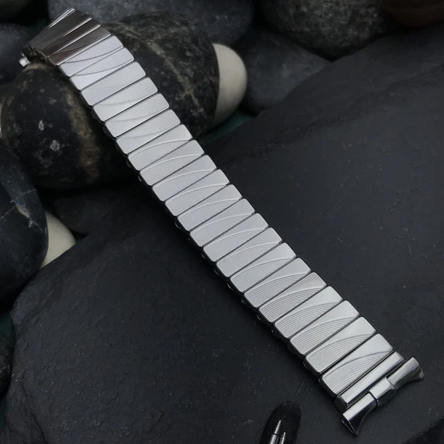19mm JB Champion Stainless Steel Expansion nos 1960s Vintage Watch Band