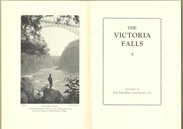 1934 VICTORIA FALLS THE RHODESIA RAILWAYS VINTAGE TOURIST BROCHURE Rhys Jenkins 2