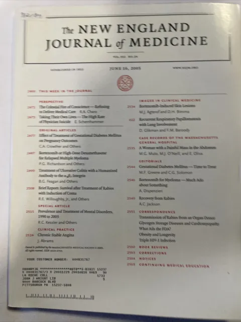 Journal　$42.76　New　PicClick　2005　(MH742)　of　AU　Medicine,　JUNE　16,　England　The　Obesity