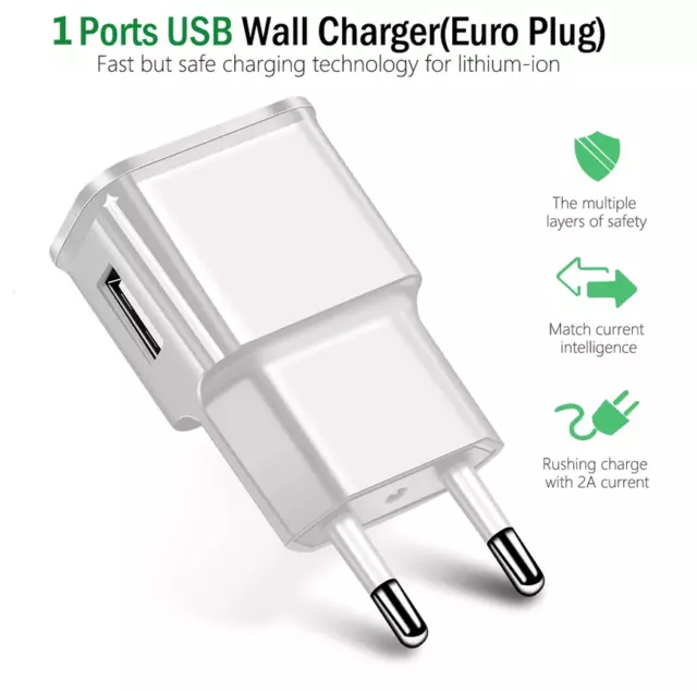 2A USB Ladegerät Adapter Netzteil Netzstecker für Original Samsung Apple iPhone 3