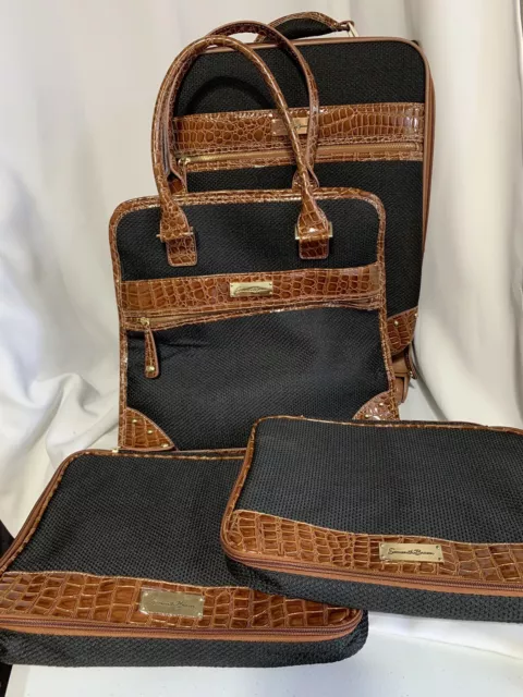 Samantha Brown Faux Croco Embossed 22" Spinner Wheeled Upright Luggage Lot