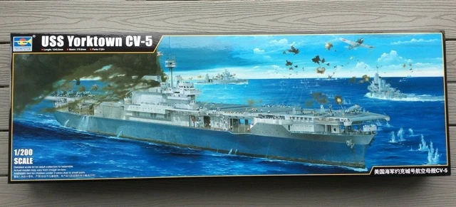 Trumpeter 1/700 USS Yorktown CV-5 Modellbausatz – Mit über 400 Teilen & Photoätzteilen