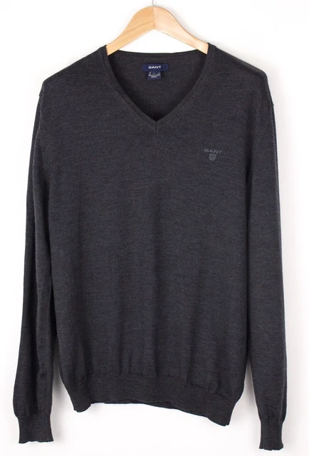 GANT Uomo Casual Lana Maglia Maglione Taglia XL BCZ404