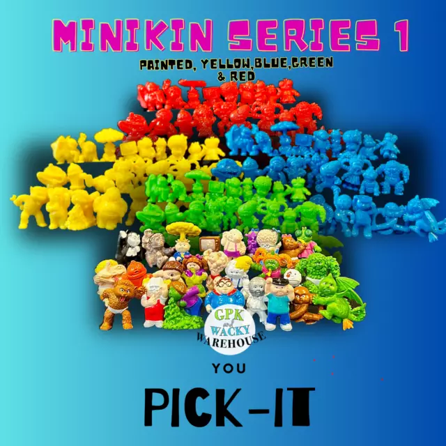 2013 Garbage Pail Kids Minikins Series 1 U-Pick (Painted Yellow Red Blue Green)