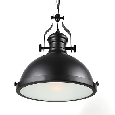 12" Modern Pendant Light Industrial Ceiling Lamp Wrought Iron Shade Hanging Lamp