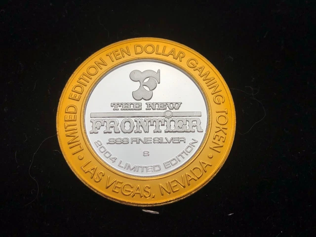 FRONTIER Las Vegas $10 TEN Dollar Gaming Token .999 Fine Silver PRAIRIE SCHOONER