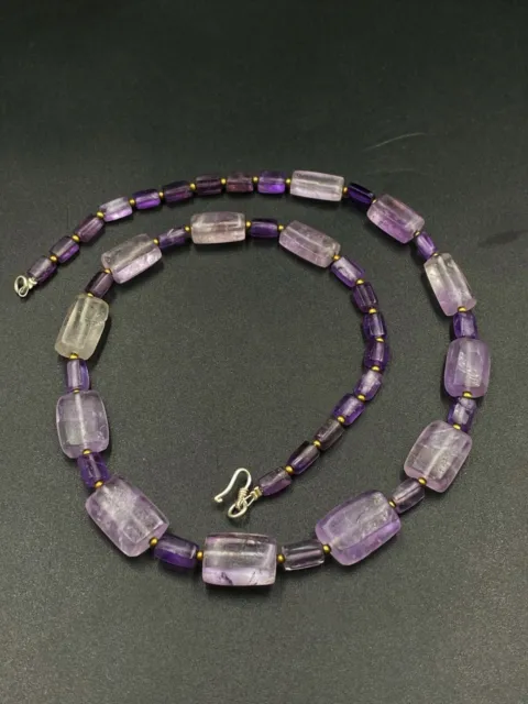 Trade Ancient Amethyst quartz Necklace Ancient Romans Jewelry old beads