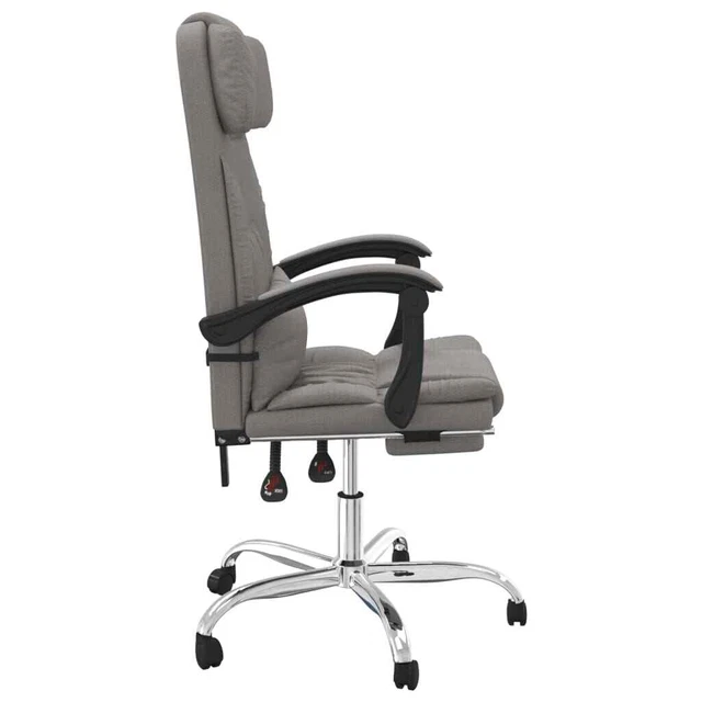 Fauteuil de massage inclinable de bureau Taupe Tissu 4