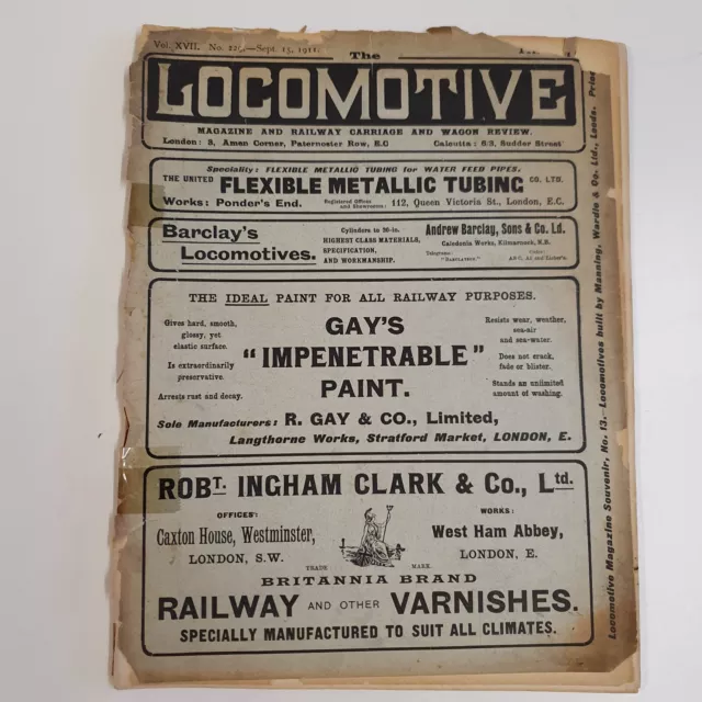 The Locomotive Magazine Sept 1911 - Antique Train Railway Magazine UK Europe