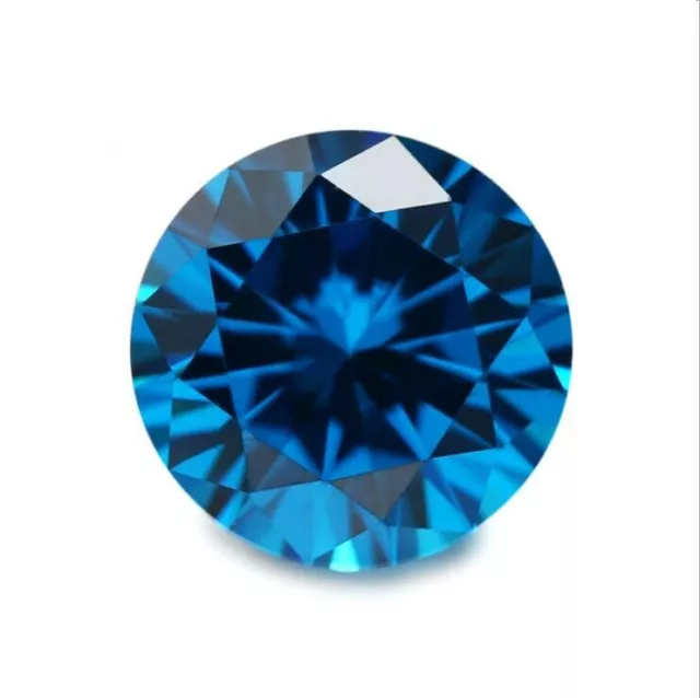 Natural Round Sea Blue Sapphire AAAAA 1.49-26.9CT Faceted Cut VVS Loose Gemstone