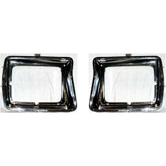 New Headlight Door/Bezel Pack Set of 2 Left & Right Side Chrome F150 Truck F250