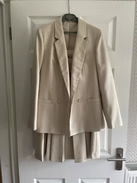 Marks and Spencer Ladies Linen Mix Suit Size 10. Vintage.