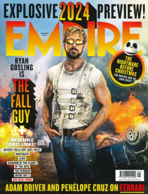 Empire Magazine: Ryan Gosling, Tim Burton, Adam Driver, Penélope Cruz, Jan 2024