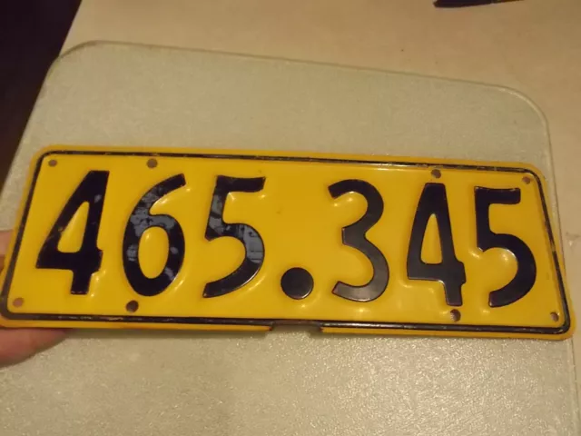 1960's New Zealand License Plate, Free Shipping,