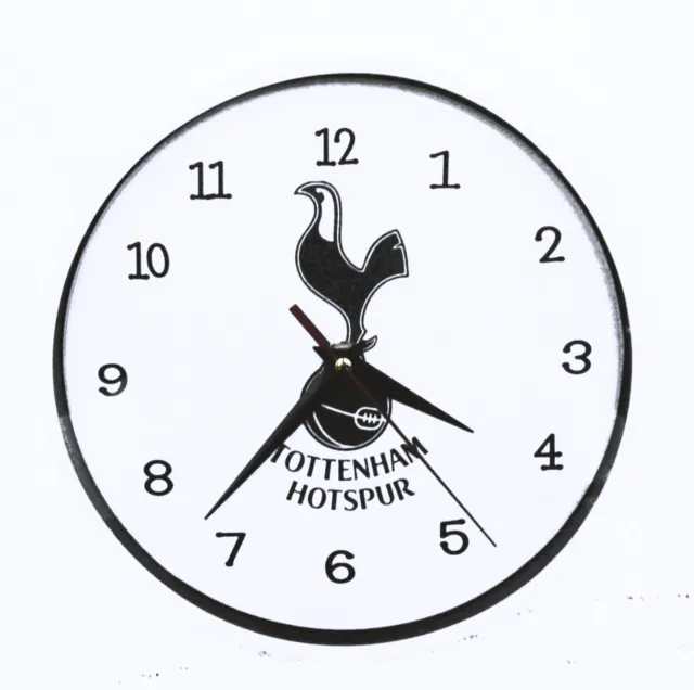 tottenham hotspur FC clock 8 inch dia battery operated white