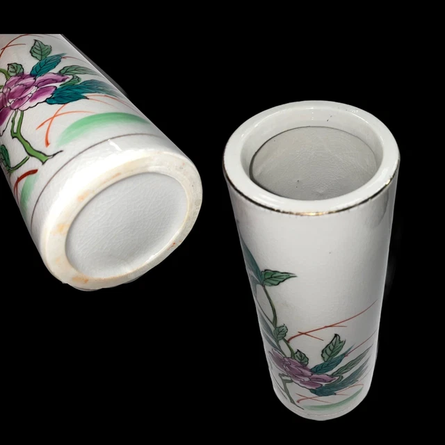 Vintage Otagiri White Iris Vase Made in Japan White Floral Bud Vase Flowers 9”H 3