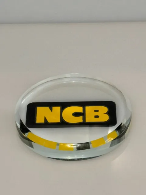 NATIONAL COAL BOARD NCB COAL MINE PIT Glass Paper Weight PAPERWEIGHT  COASTER