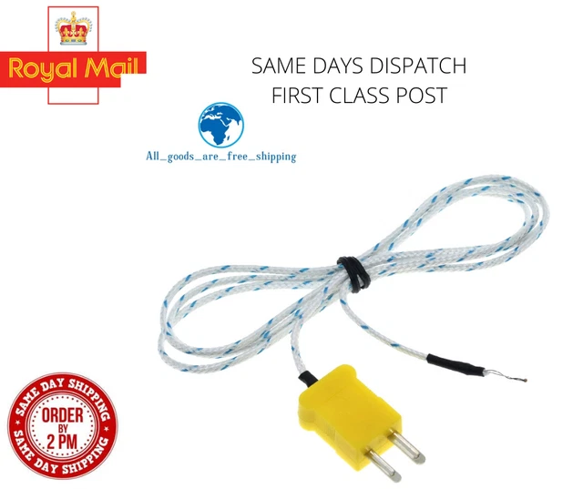 RuoFeng K Type Thermocouple Temperature Controller Sensor 9.8ft/3M Wire,150x5mm Stainless Steel