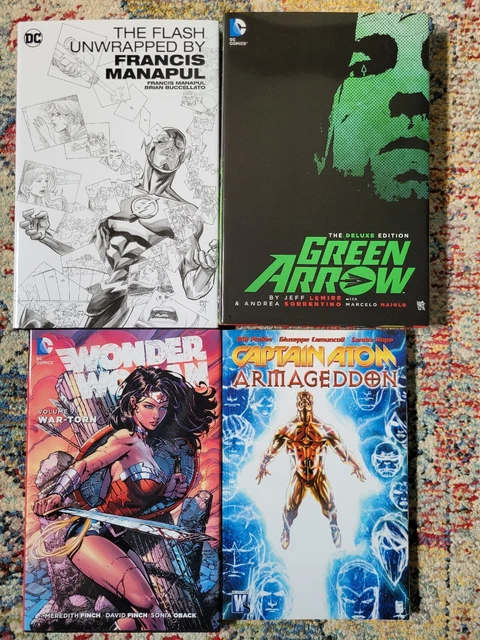 DC Comics HC TPB Lot Unwrapped Deluxe Flash Green Arrow Wonder Woman Lemire War