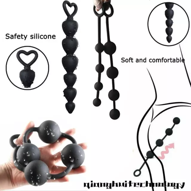 Silicone Butt Plug Anal Balls Beads Ball G-Spot Stimulating Anus Masturbator